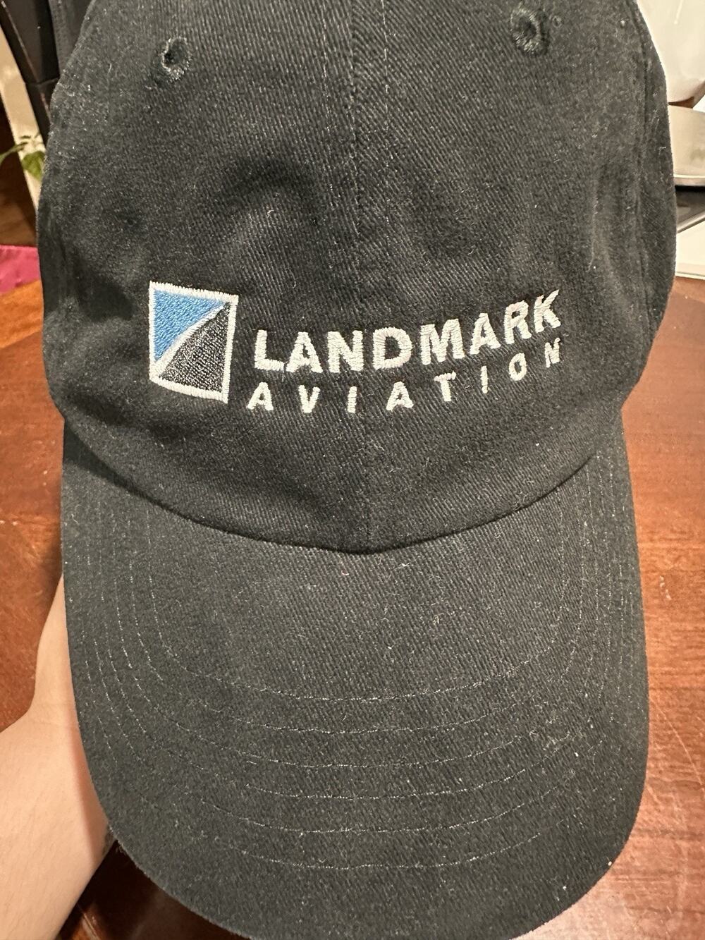 Vintage 90s Headshots LANDMARK AVIATION - Cotton Baseball Cap Hat